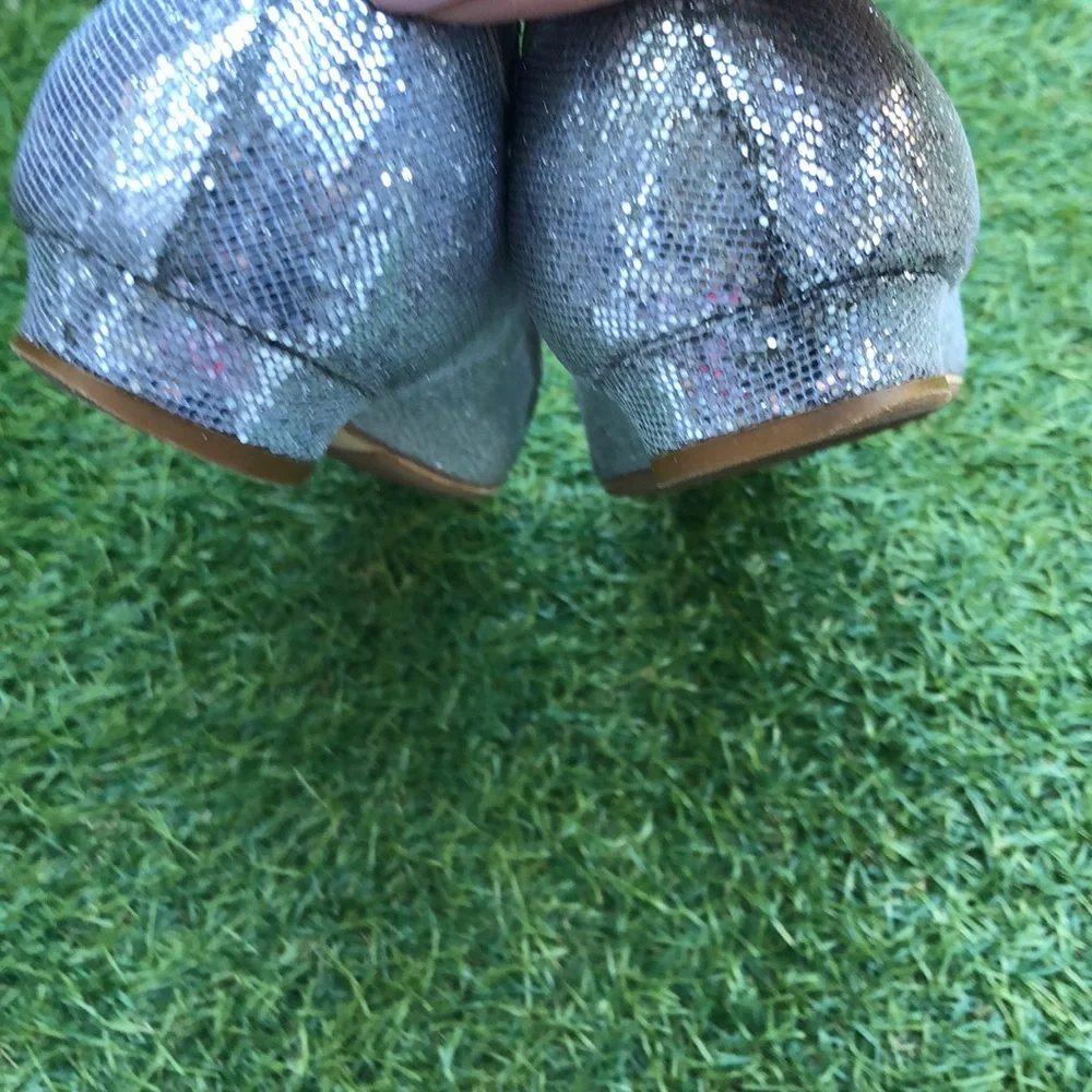 Miu Miu silver glitter flats size 39 or 9